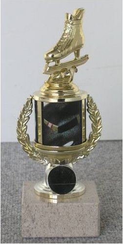 Sloupová trofej hokejová 19 cm s figurou brusle