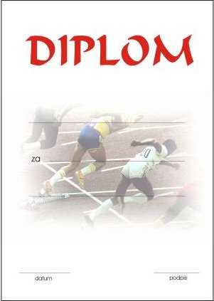 Diplom s obrázkem na pozadí (běh)