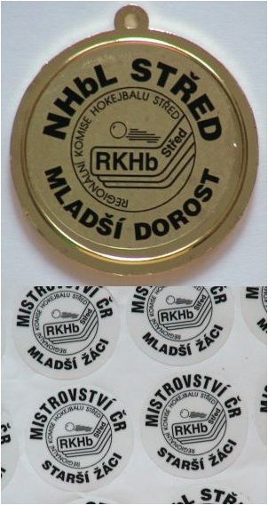 Štítek na medaili tištěný velký
