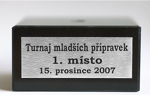 Tištěný štítek stříbrný, velký
