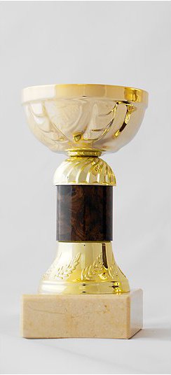 Pohár hnědo-zlatý 17 cm