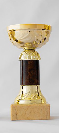Pohár hnědo-zlatý 18 cm
