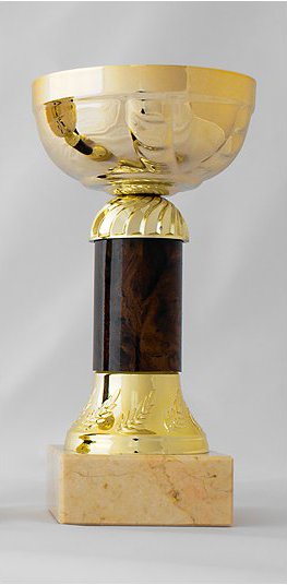 Pohár hnědo-zlatý 19 cm
