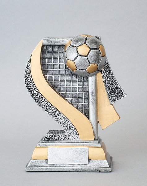 Plaketa fotbal branka s míčem 17 cm