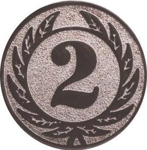 Emblém "2" bronzový 25 mm