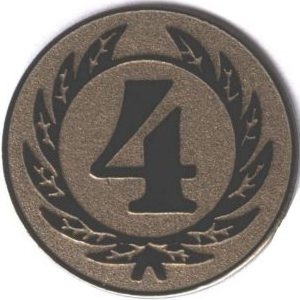 Emblém "4" zlatý 25 mm