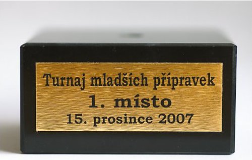 Tištěný štítek zlatý, střední
