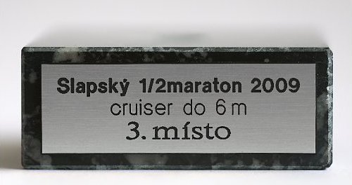 Gravírovaný štítek stříbrný, malý