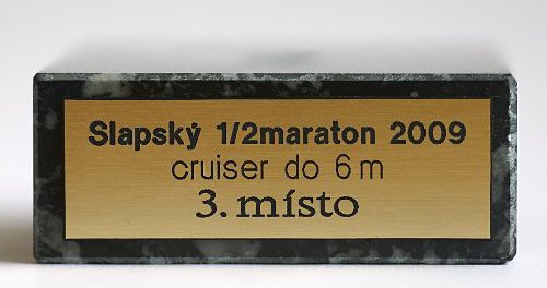 Gravírovaný štítek zlatý, velký