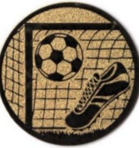 Emblém fotbal (kopačka, míč a branka)