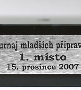 Tištěný štítek stříbrný, malý