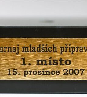 Tištěný štítek zlatý, střední