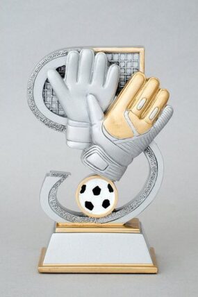 Plaketa fotbal-brankářské rukavice 16 cm
