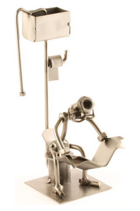 Kovová figurka - Toaleta 23 cm