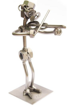 Kovová figurka - Houslista 17 cm