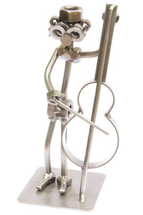 Kovová figurka - Kontrabas 17 cm