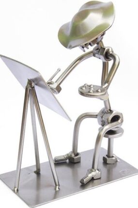 Kovová figurka - Malíř 17 cm