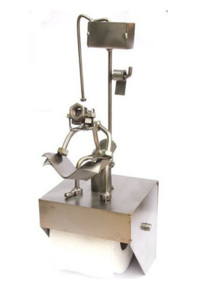 Kovová figurka - Držák WC 35 cm