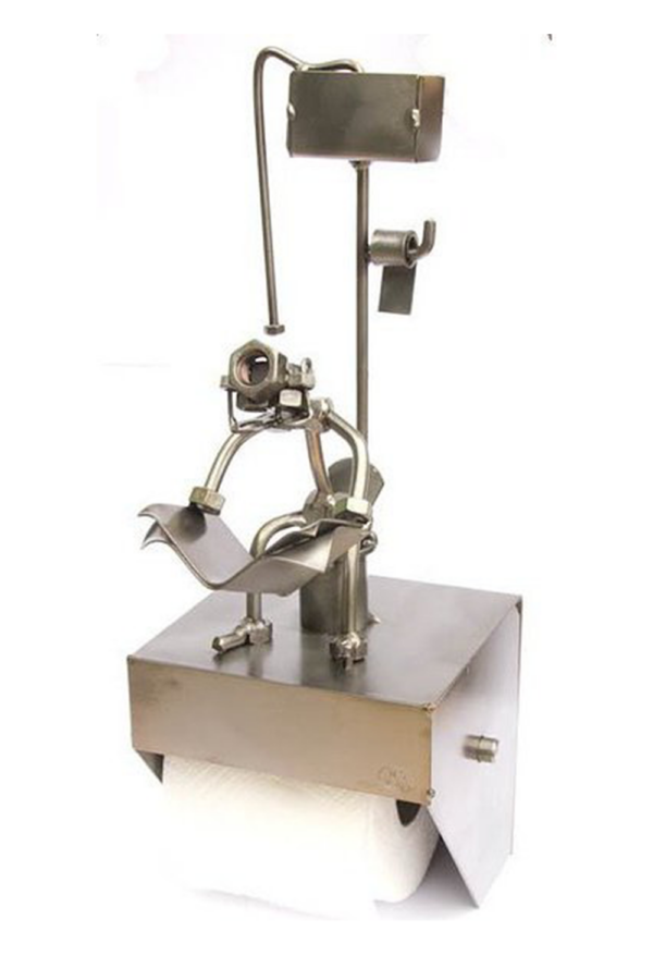 Kovová figurka - Držák WC 35 cm