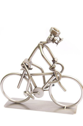Kovová figurka - Cyklista 19 cm