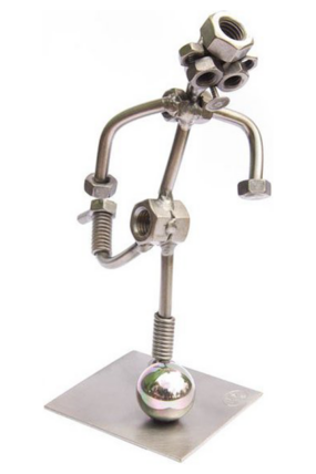 Kovová figurka - Fotbalista 17 cm