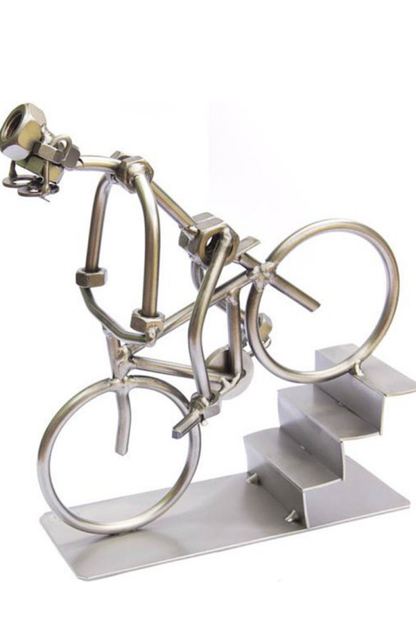 Kovová figurka - Horské kolo dolů 20 cm