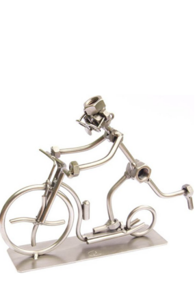Kovová figurka - Koloběžka muž 16 cm