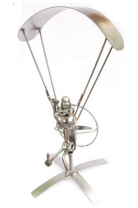 Kovová figurka - Paragliding 35 cm
