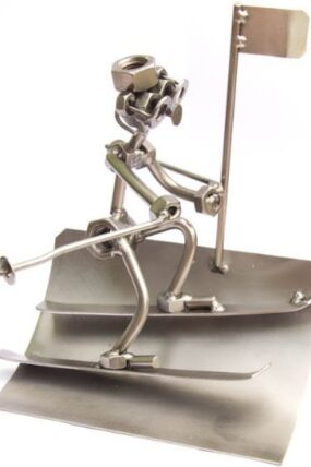Kovová figurka - Sjezdař 17 cm