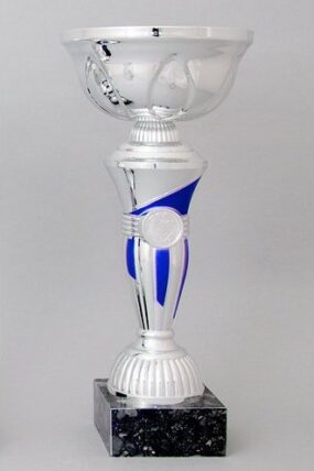 Stříbrnomodrý sportovní pohár 24 - 33 cm - 33 cm