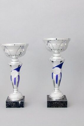 Stříbrnomodrý sportovní pohár 24 - 33 cm