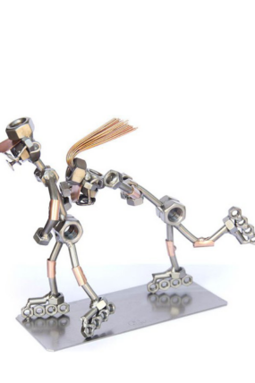 Kovová figurka - Bruslaři 8 cm