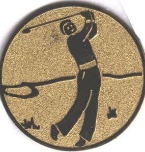 Emblém golf (hráč v nápřahu)