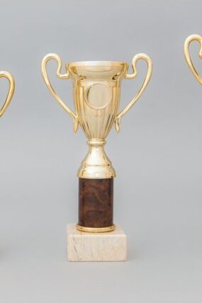 Zlatohnědý sportovní pohár 21 - 25 cm