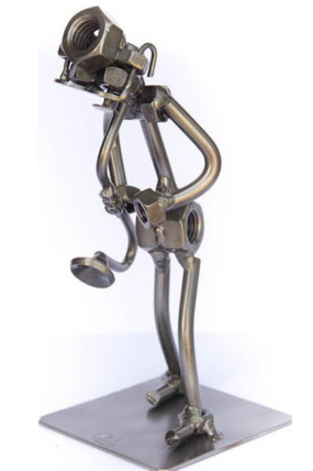 Kovová figurka - Saxofonista 17 cm