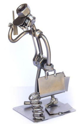 Kovová figurka - Handyman s držákem 17 cm
