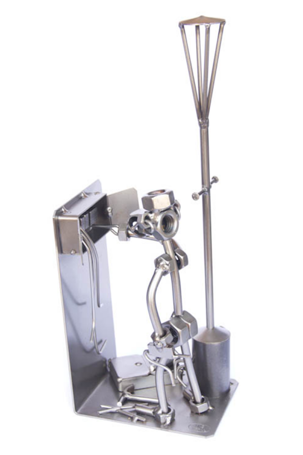 Kovová figurka - Elektrikář 27 cm