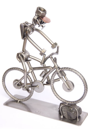 Kovová figurka - Horské kolo II muž 20 cm