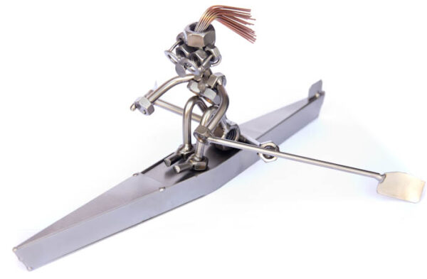 Kovová figurka - Skifařka 12 cm