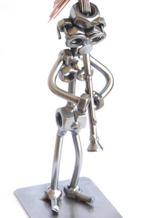 Kovová figurka - Klarinetistka 17 cm