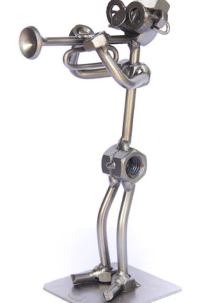 Kovová figurka - Trumpetista 17 cm