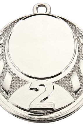 Medaile průměr 45 mm s číslem - Stříbrná