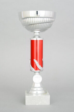 Stříbrnočervený sportovní pohár 23 - 29 cm - 29 cm