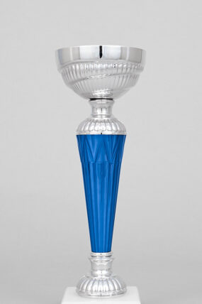 Stříbrnomodrý sportovní pohár 21 - 28 cm - 23 cm