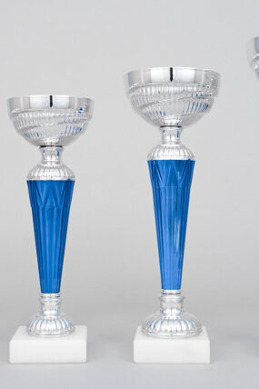 Stříbrnomodrý sportovní pohár 21 - 28 cm
