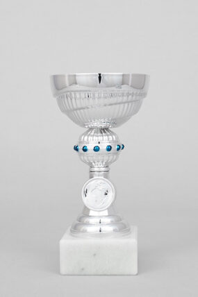 Stříbrný sportovní pohár s koulí 15 - 21 cm - 17 cm