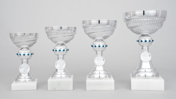 Stříbrný sportovní pohár s koulí 15 - 21 cm