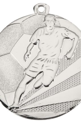 Medaile průměr 50 mm fotbal - Stříbrná