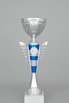 Stříbrnomodrý sportovní pohár 30 - 39 cm - 33 cm