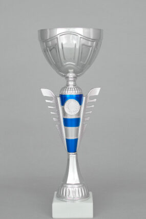 Stříbrnomodrý sportovní pohár 30 - 39 cm - 35 cm